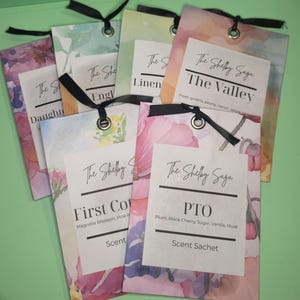 Scented paper sachets. Air fresheners. For small spaces such as drawers and closets