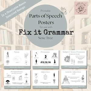 Onderdelen van spraak + homofoonposters voor thuisonderwijs - ideaal voor gebruikers van fix-it-grammatica Neushoogte in saliegroen Charlotte Mason-ontwerp