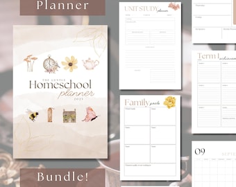 Charlotte Mason Homeschool Planner: Reusable Undated Calendar, Lesson Plans (Printable)