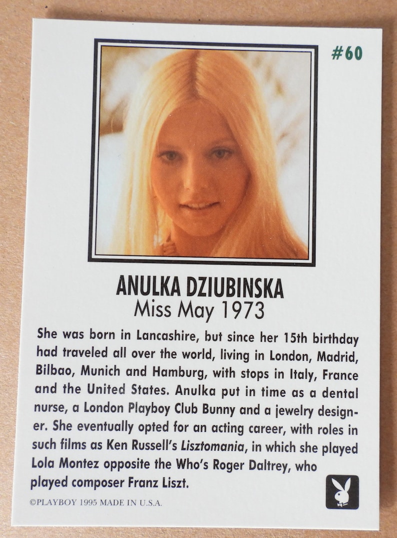 Playboy Centerfolds May Anulka Dziubinska Playmate of the Month 60
