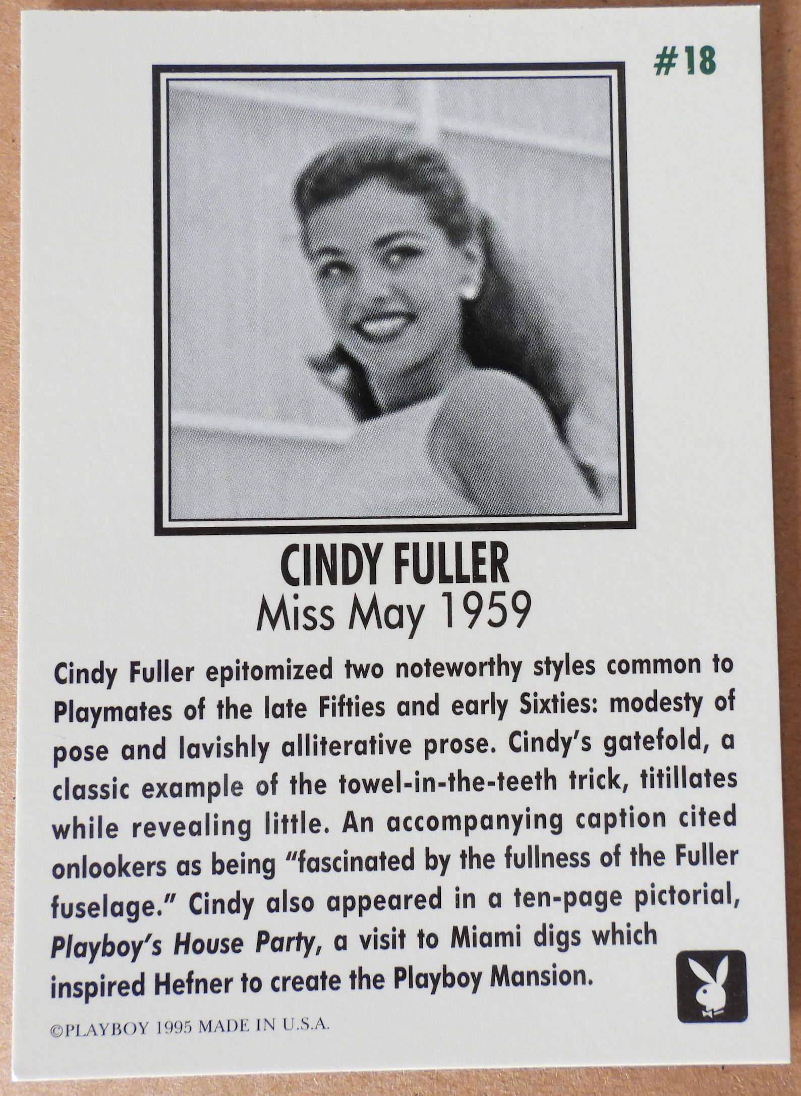 Playboy Centerfolds May Cindy Fuller Playmate of the Month 18 Trading