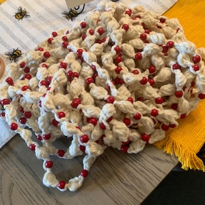 80’ Christmas Popcorn Cranberry Garland -7’ tree