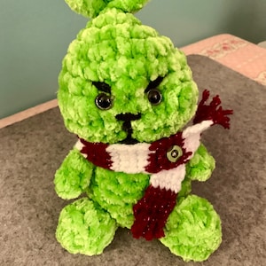 Crochet Chenille Grinch Plush