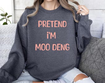 Moo Deng Costume Sweatshirt: Halloween Party Cosplay