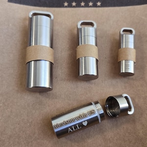 Custom mini pet urns,Customised pillboxes, Personalization Keychain pendant, Mini Sealing waterproof Metal jar