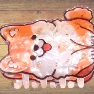 Corgi Dog Claw Clip: Creamy Brown Hair Accessory