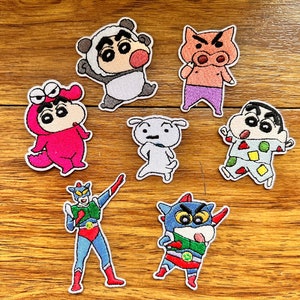 クレヨンしんちゃん ワッペン/刺繍ワッペン/アイロンワッペン