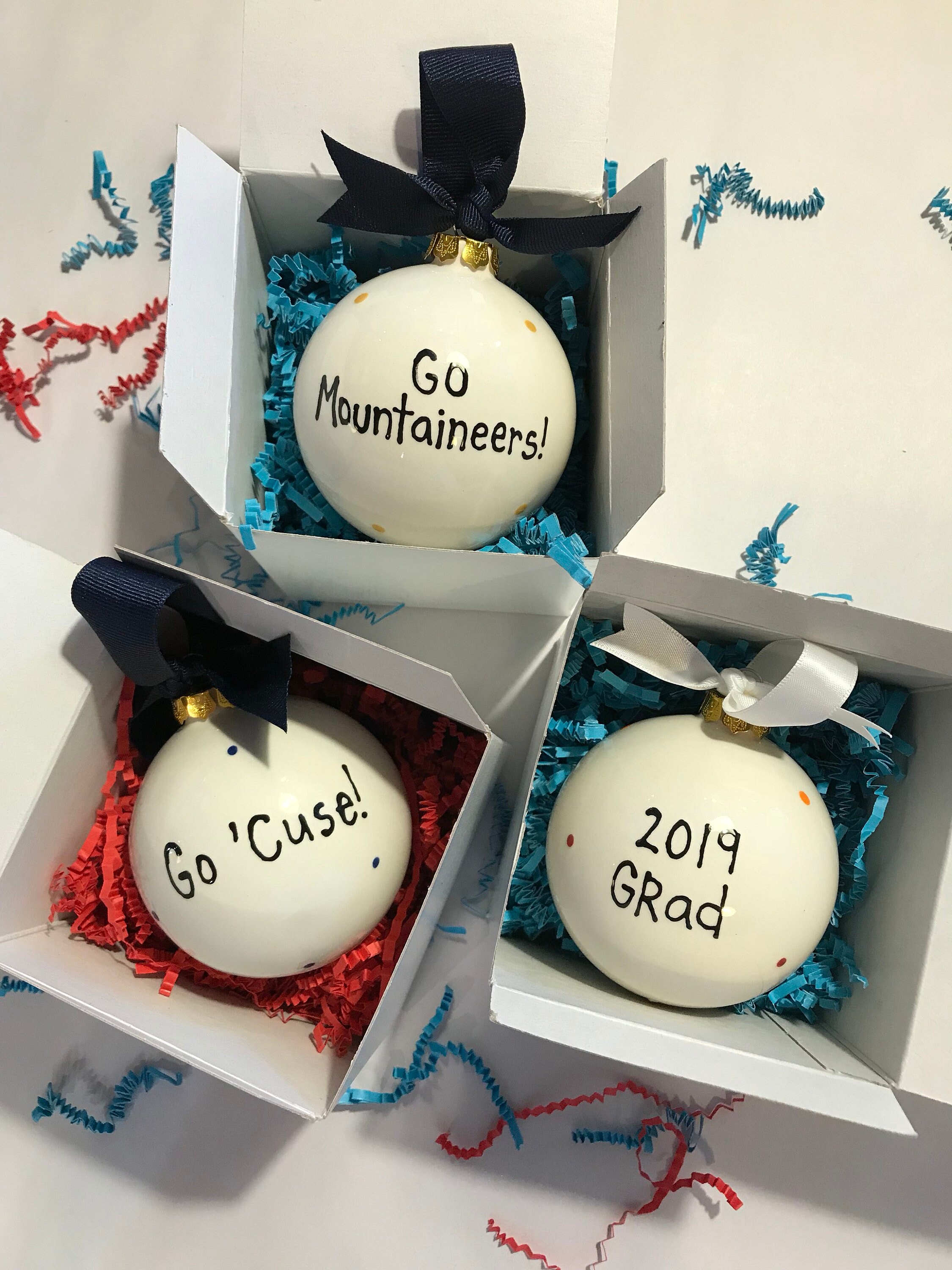 College/university 3 Ceramic Ball Ornament Choose Your Etsy