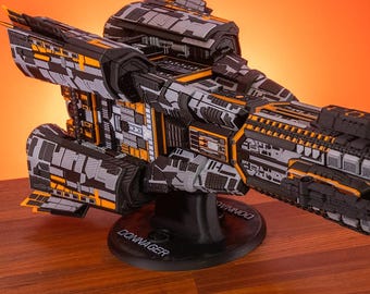 Kit modello di nave da guerra classe Donnager in scala 1:1000 / Nave stampata in 3D da The Expanse / Nave spaziale fantascientifica fai da te dipinta a mano