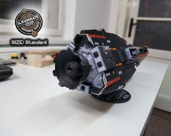 Modello di cacciatorpediniere da pattuglia di classe Morrigan in scala 1:1000 / Nave stampata in 3D da The Expanse / Kit fai da te per astronave fantascientifica