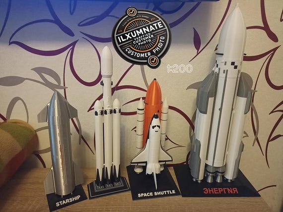 3Dプリントのエネルギアロケットモデル – ソビエト宇宙装飾 - Etsy 日本