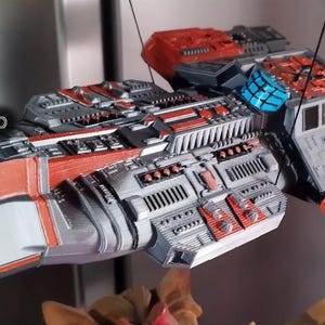 1:1000 Kreuzer Bausatz | 3D Gedrucktes präzises Schiffsmodell von Stargate | DIY Sci-Fi Raumschiff