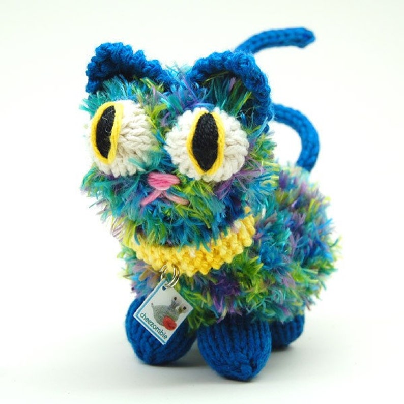 Telepathic Kitten Amigurumi Plush Toy Knitting Pattern PDF Digital Download image 1