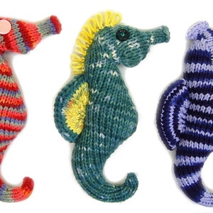 FLAT KNIT Seahorse Plush Amigurumi Toy Pattern PDF Digital Download