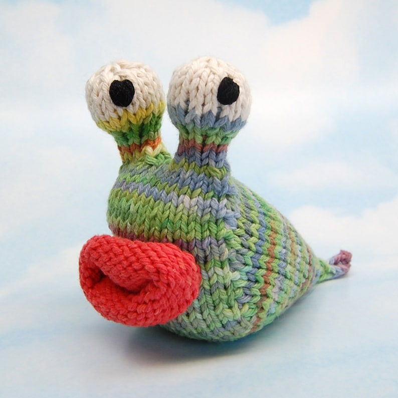 Garden Slug Amigurumi Plush Toy Knitting Pattern PDF Instant Download image 1