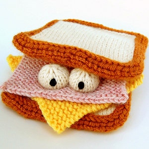 Sammich Amigurumi Sandwich Plush Toy Knitting Pattern PDF Instant Download