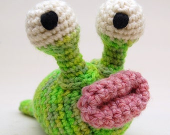 Crochet Garden Slug Amigurumi Plush Toy Pattern PDF Digital Download
