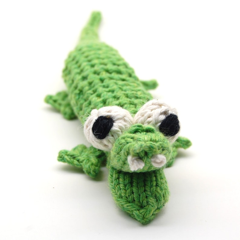 Grinnin' Gator Amigurumi Alligator Plush Toy Knitting Pattern PDF Digital Download image 1