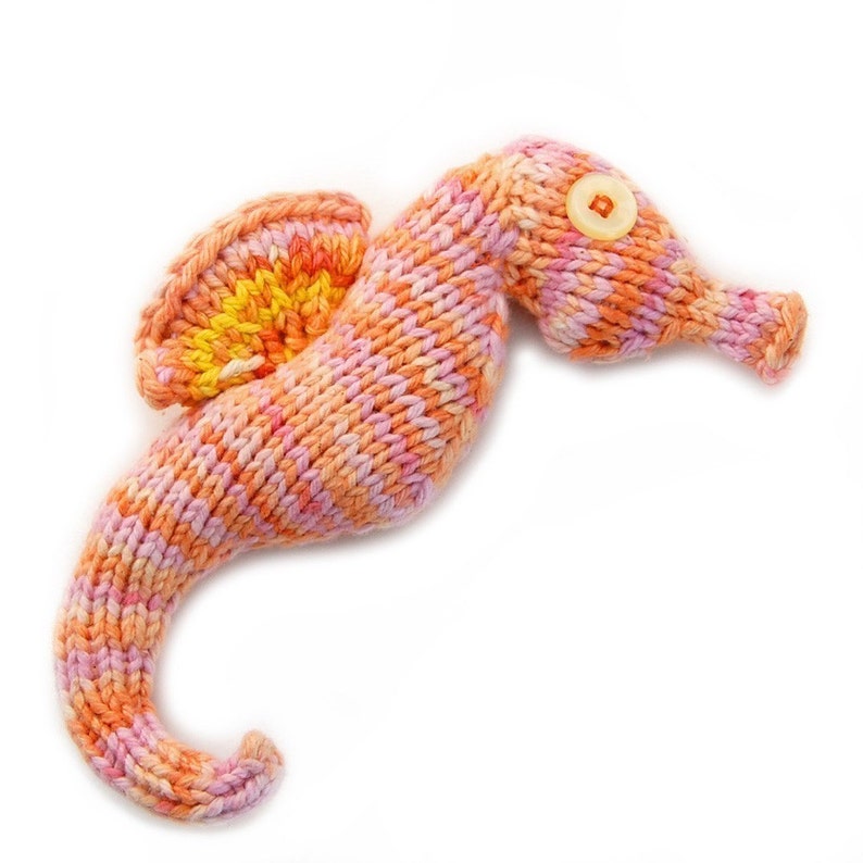 Seahorse Amigurumi Plush Toy Knitting Pattern PDF Digital Download image 1