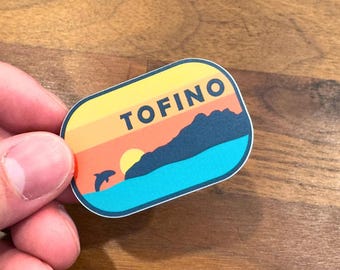 Tofino Sunset Sticker: Weatherproof Vinyl Decal