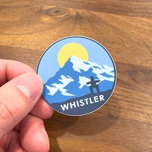 Whistler Sticker: Mountain Adventure, Ski Resort Vinyl Decal