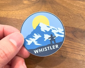 Whistler Sticker: Mountain Adventure, Ski Resort Vinyl Decal