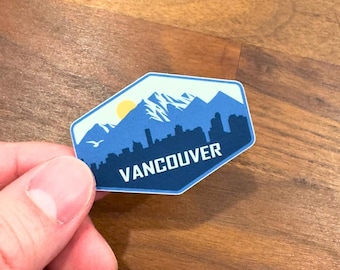 Vancouver Skyline Sticker: Weatherproof Vinyl Decal
