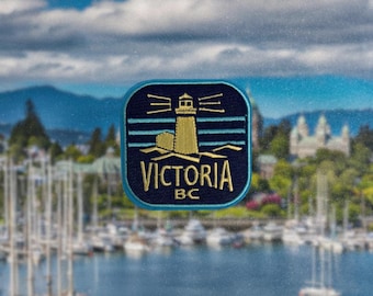 Victoria British Columbia Lighthouse Embroidered Travel Patch