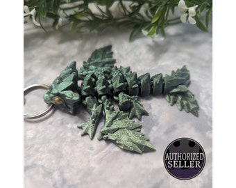 Ready to ship, crystal dragon keychain fidget toy, 3d printed in assorted colours