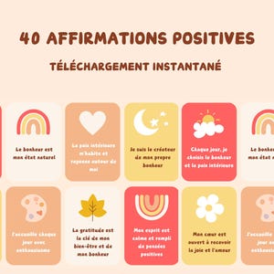 Cartes d'Affirmations Positives, Imprimable, Pour la Manifestation, Développement Personnel, Bien-Être, Loi Attraction Cartes à Imprimer