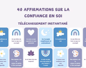 40 Affirmations Confiance En Soi, Affirmations Positives, Développement Personnel, Manifestation, Bien-Être, Loi Attraction