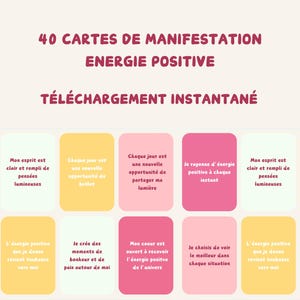 40 Cartes de Manifestation Énergie Positive – Bien-être & Développement Personnel