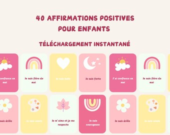40 Cartes d’Affirmations Positives pour Enfants – Développement Personnel & Confiance en Soi