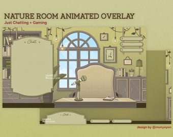 Nature Vtuber Room Animated Stream Overlays | Vtuber Background