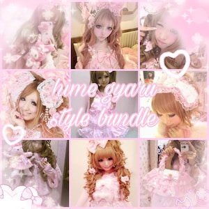 hime gyaru style bundle (upcycled/handmade/store bought options)