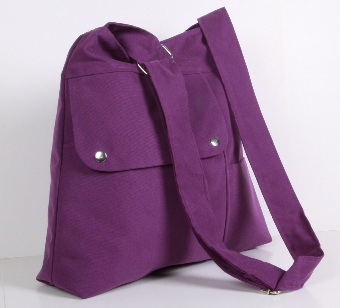 Purple Shoulder Bag Messenger Bag Everyday Bag school Bag Etsy