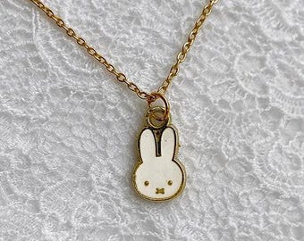 Miffy Necklace | 18K Gold Plated Stainless Steel Bunny Pendant
