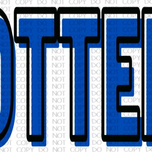 May include: Blue and black outlined text that reads "POTTERS".