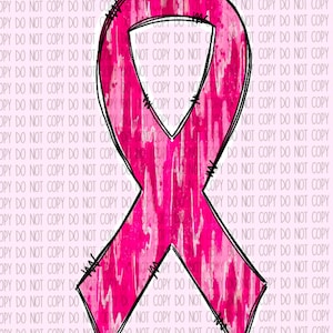 Pink Ribbon  PNG,  Pink Breast Cancer Awareness Design- Ribbon, Digital File, Sublimation Download -  PNG, DTF, Printing