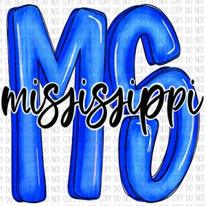 Mississippi MS PNG,  Water Color Brushed Design, Digital File, Sublimation Download -  png, dtf, Printing