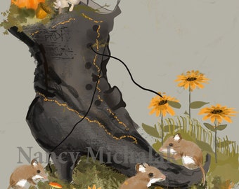 Witch Boots,  Halloween Greeting Card/  Child, Kid’s Card