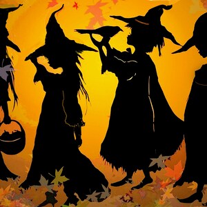 Witching Hour Witches Greeting Halloween Card
