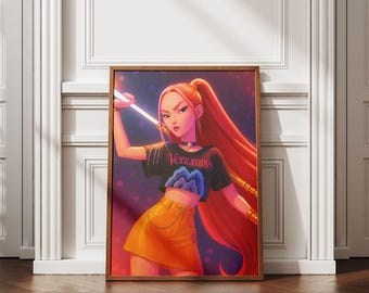 Mira Poster Fierce and Beautiful Kpop Demon Hunters Art, Artsy Room Wall Decor, Instant Digital Download, Printable Wall Art