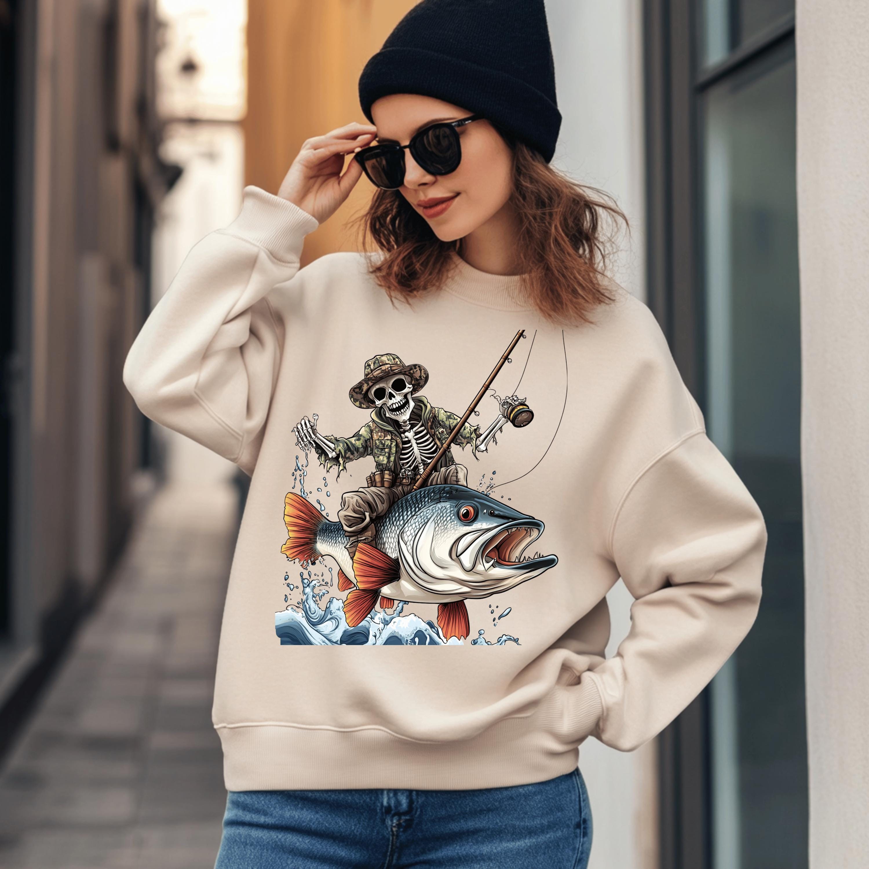 Man Riding Fish PNG, Skeleton Riding Fish PNG, Halloween Fish, Skeleton ...