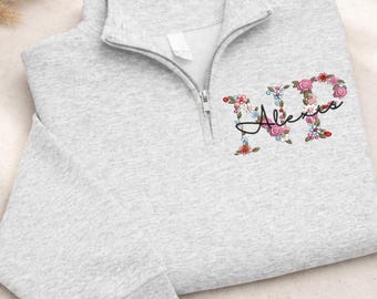 Custom Embroidered Nurse Practitioner Quarter Zip Sweatshirt, NP Sweatshirt, Nurse Sweater, NP Gifts for Nurse, Nurse Weeks Gifts,
