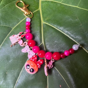 Powerpuff Girls Inspired Bracelet/Keychain | Custom Name Option | Blossom, Bubbles, Buttercup Charms | Personalized Kids Gift & Accessory