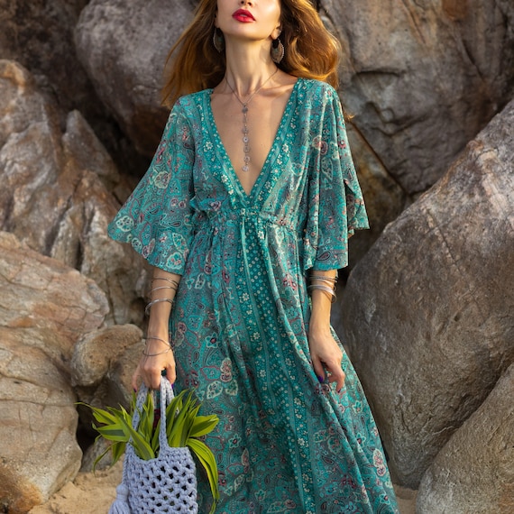 white dress cut out Papper maxi top style Brunch Dresses & Outfits Color:FROZEN BLUE vestidos 15 años