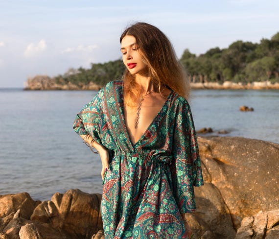 handmade silk dress Silk Gown with Convertible Infinity Straps