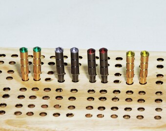 May thru August Birthstone Cribbage Pegs:  - Custom Color Choice (Set of 2) V.1