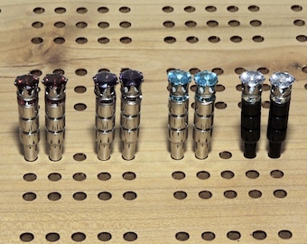 January thru April Birthstone Color Cribbage Pegs - (SET OF 2 PEGS) V.3